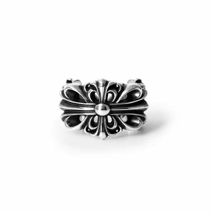 CHROME HEARTS DOUBLE FLORAL RING -1