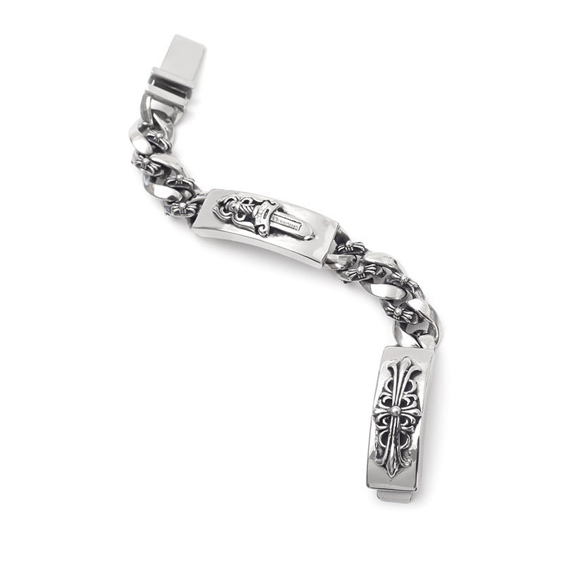 DOUBLE ID FANCY LINK BRACELET -8