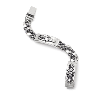 DOUBLE ID FANCY LINK BRACELET -8