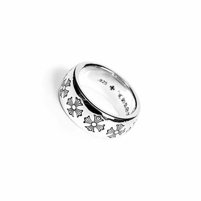 ETCHED PLUS BAND RING -2